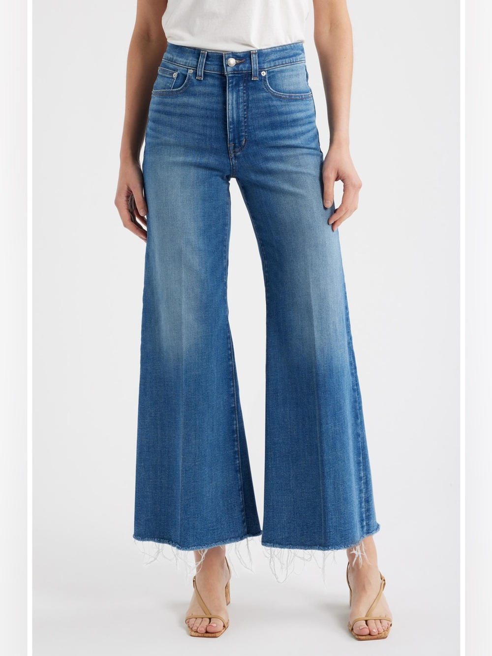 Madewell Flared Wide Leg Jeans Harleysville Wash Size 26P Petite